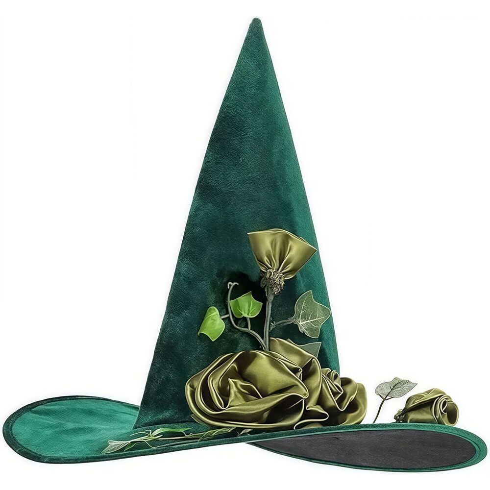 4067 Witch Hat Green Detachable Witch Headband Hat Costume Accessories